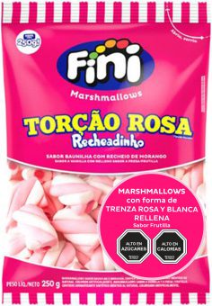 Trenza rosa y blanca rellena 250g c-e