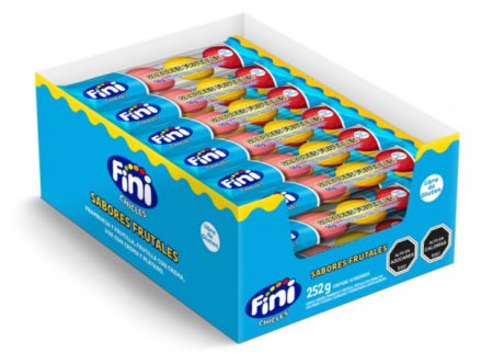 Chicle sabores frutales display 252g copia